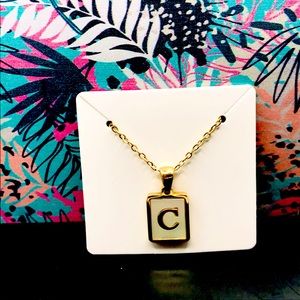 Monogram Pendant Necklace Letter “C”